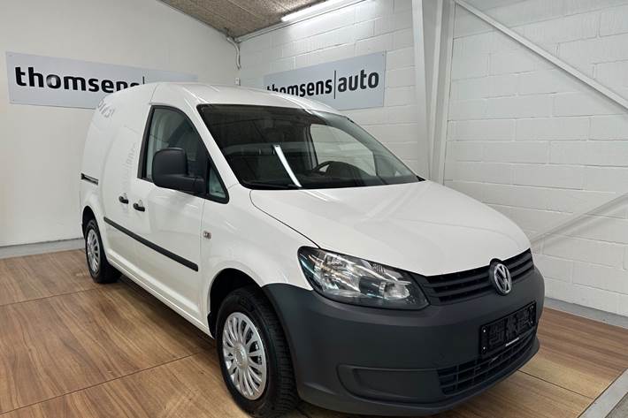 Hvid VW Caddy fra 2012