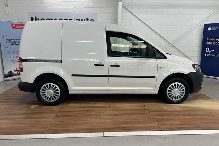 Hvid VW Caddy fra 2012