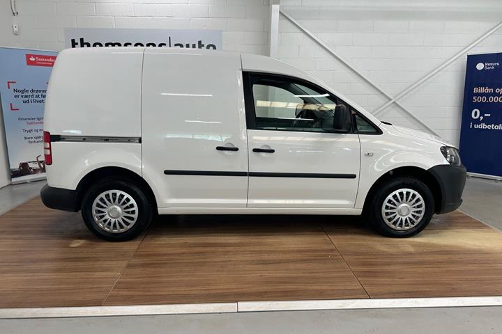 Hvid VW Caddy fra 2012
