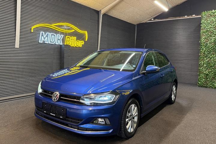 Blå VW Polo fra 2018