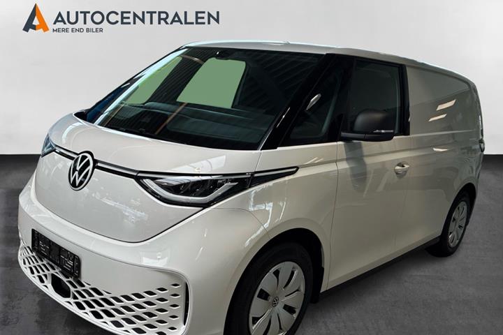 Hvid VW ID.Buzz fra 2027 set udefra