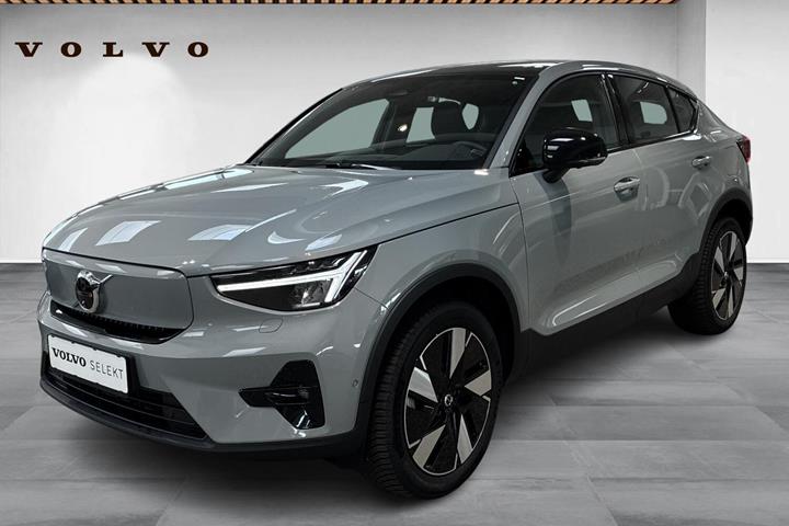 Grå Volvo C40 fra 2024 set udefra