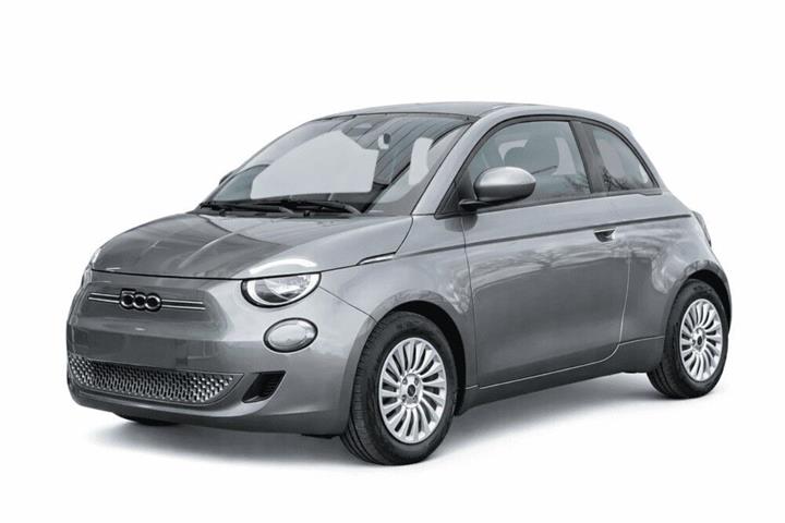 Grå Fiat 500e fra 2023