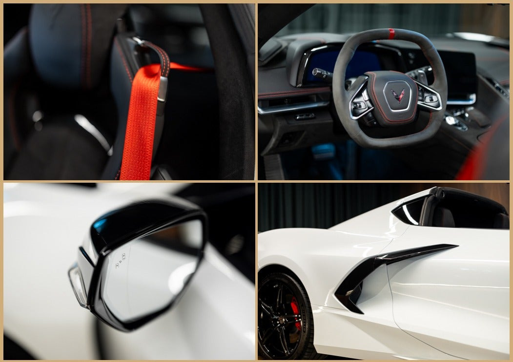 Hvid Chevrolet Corvette fra 2024