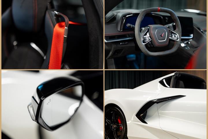 Hvid Chevrolet Corvette fra 2024