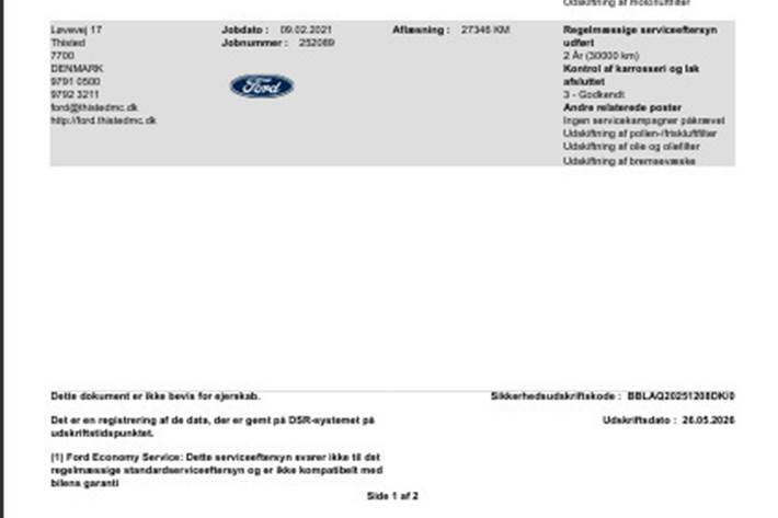 Sort Ford Fiesta fra 2019