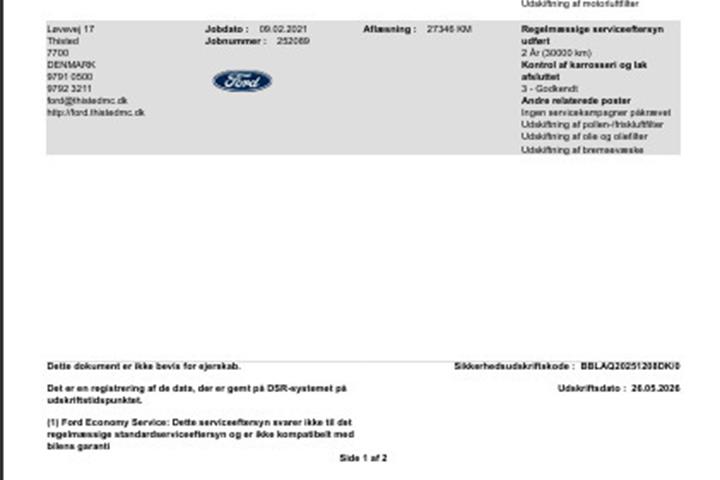 Sort Ford Fiesta fra 2019