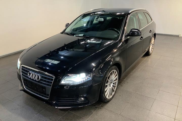 Sort Audi A4 fra 2008 set udefra