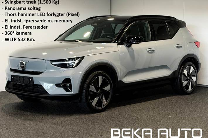 Grå Volvo EX40 fra 2024