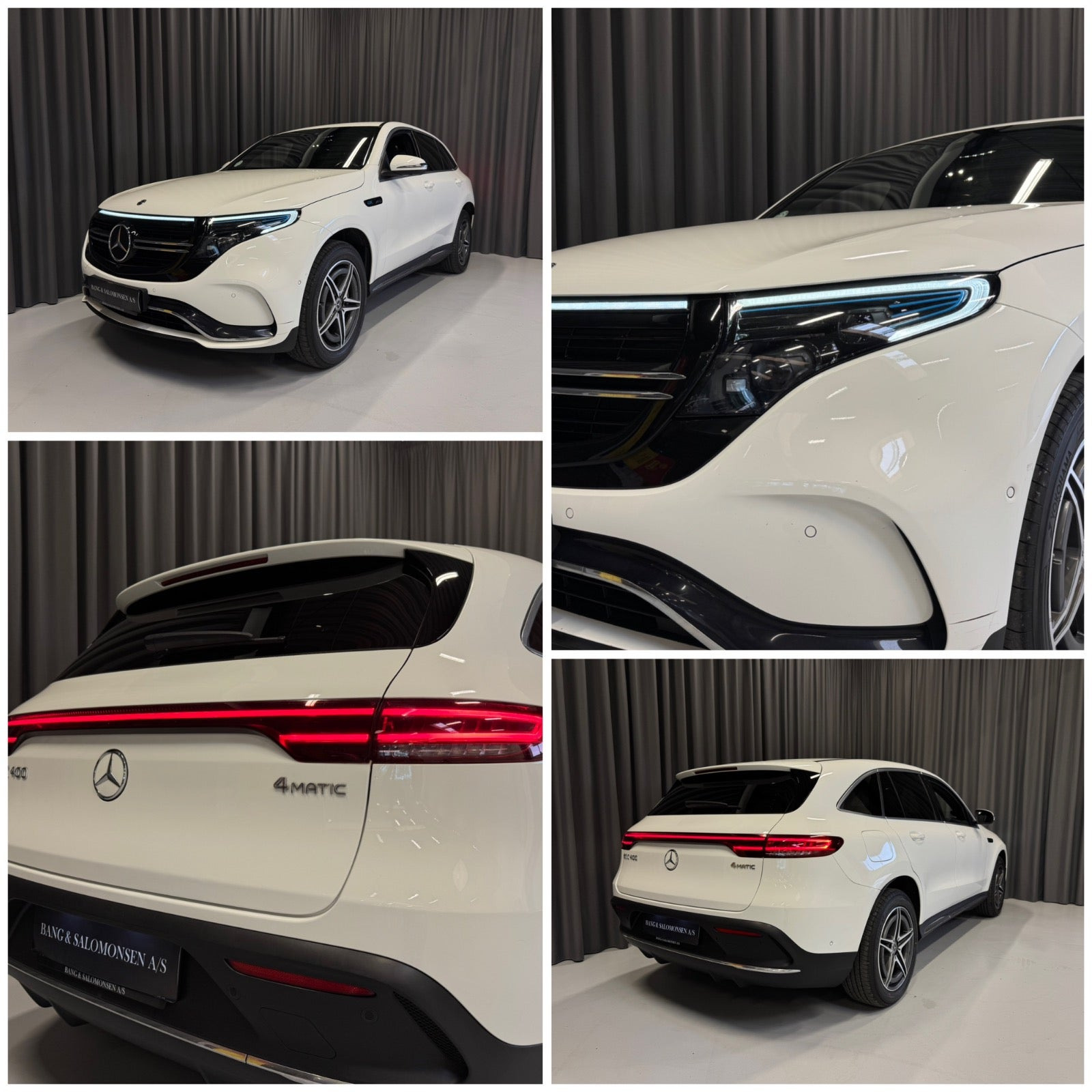Hvid Mercedes EQC400 fra 2020