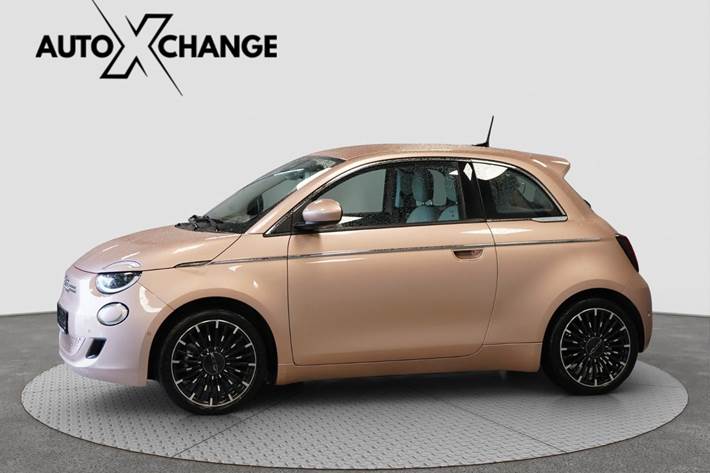 Grå Fiat 500e fra 2021