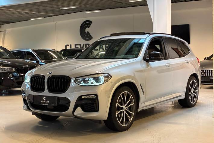 Sølv BMW X3 fra 2018