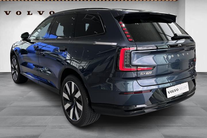 Blå Volvo EX90 fra 2025