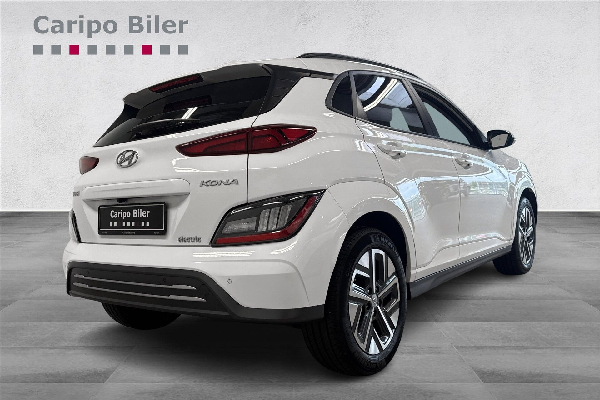 Hvid Hyundai Kona fra 2021