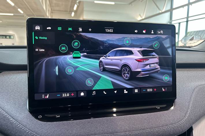Grå Skoda Enyaq fra 2025