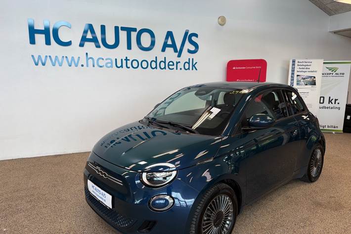 Grøn Fiat 500e fra 2020