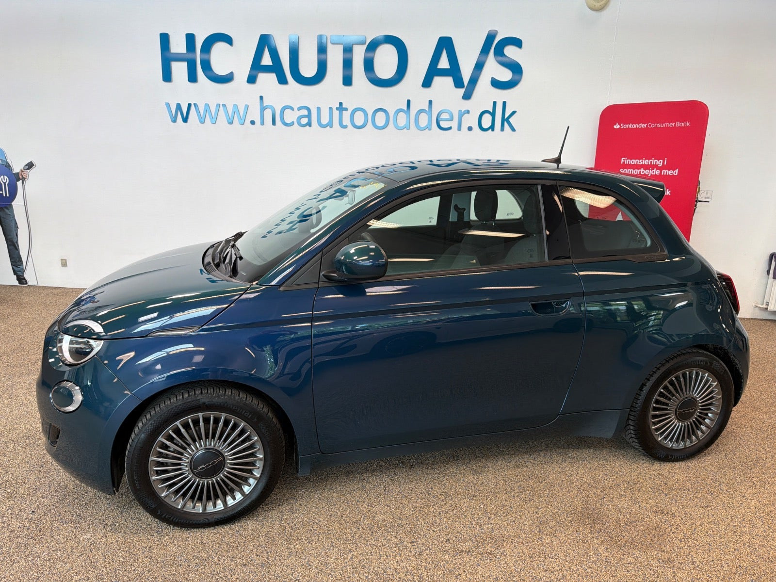 Grøn Fiat 500e fra 2021
