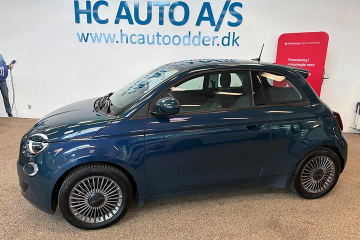 Grøn Fiat 500e fra 2021