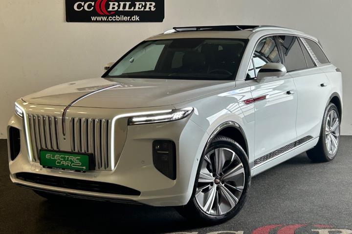 Hvid Hongqi E-HS9 fra 2024 set udefra