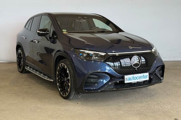 Blå Mercedes EQE500 SUV fra 2024