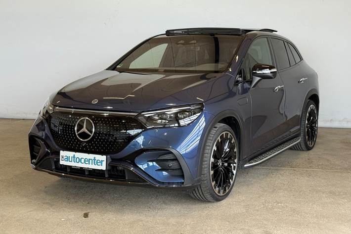 Blå Mercedes EQE500 SUV fra 2024