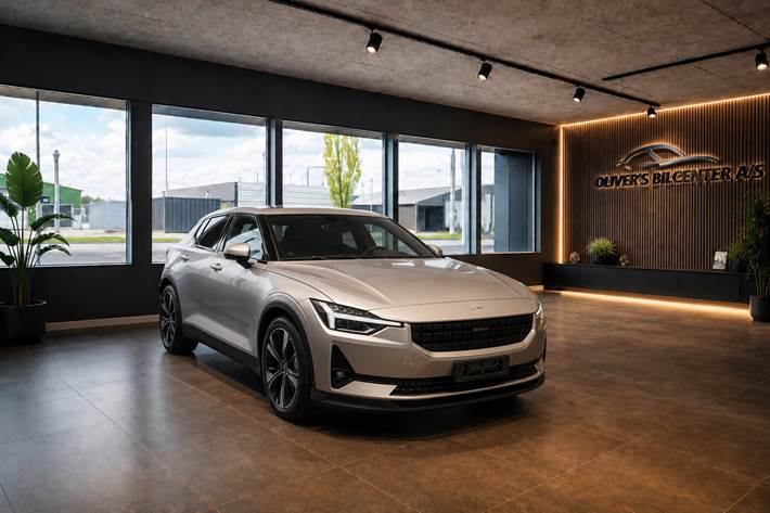 Orange Polestar 2 fra 2023 set udefra