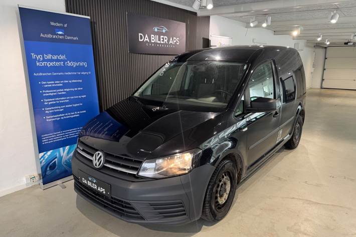 Gul VW Caddy fra 2015