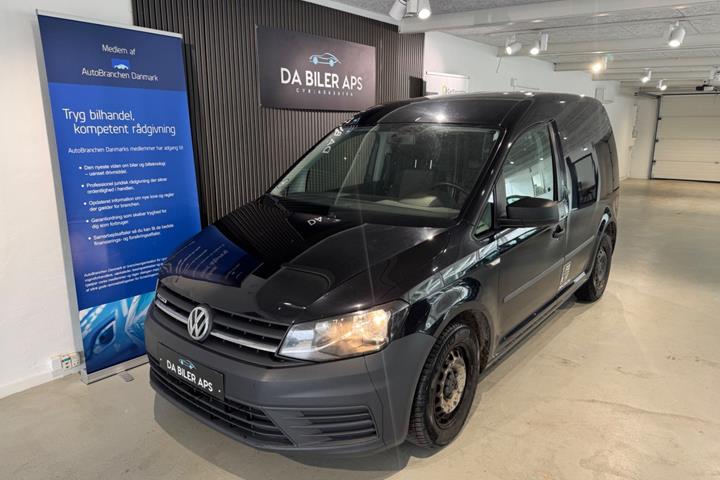 Gul VW Caddy fra 2015