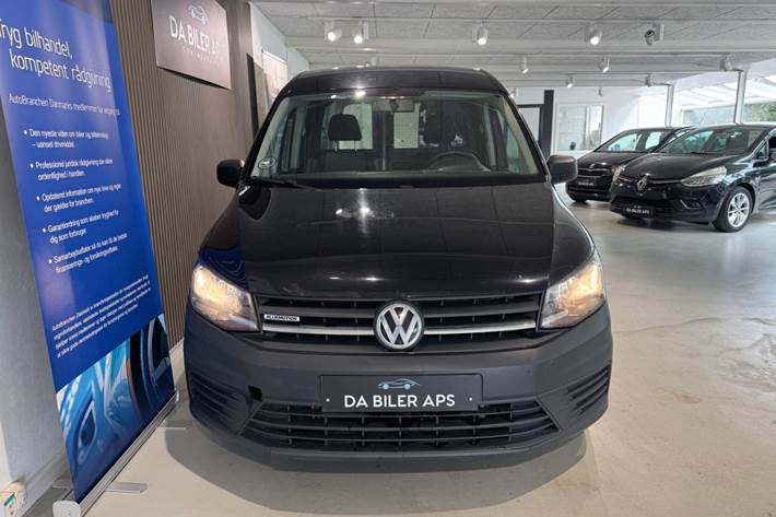 Gul VW Caddy fra 2015