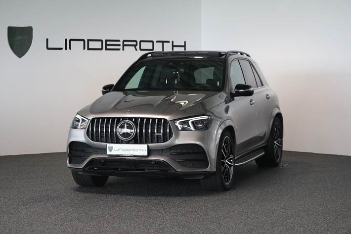 Orange Mercedes GLE450 fra 2019