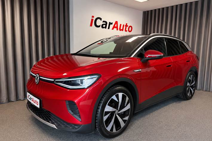 Rød VW ID.4 fra 2023 set udefra