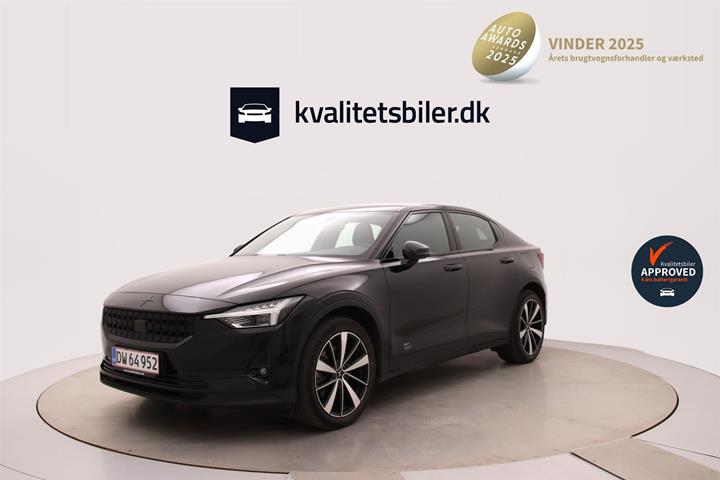 Sort Polestar 2 fra 2022 set udefra