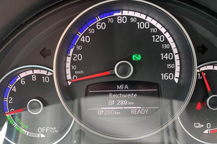 Blå VW e-up fra 2020