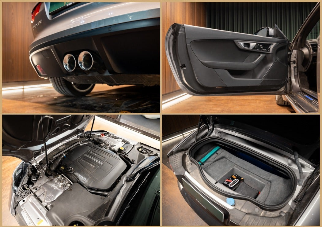 Grå Jaguar F-Type fra 2013