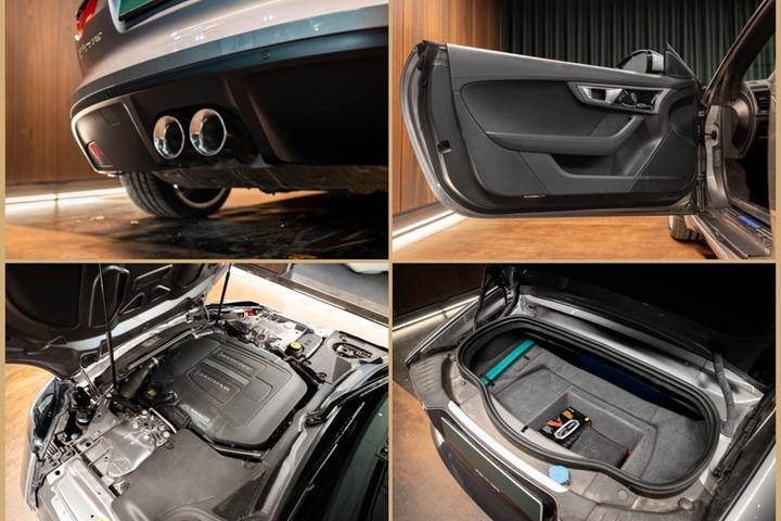 Grå Jaguar F-Type fra 2013