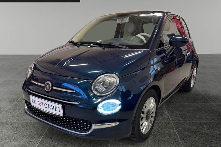 Blå Fiat 500 fra 2016