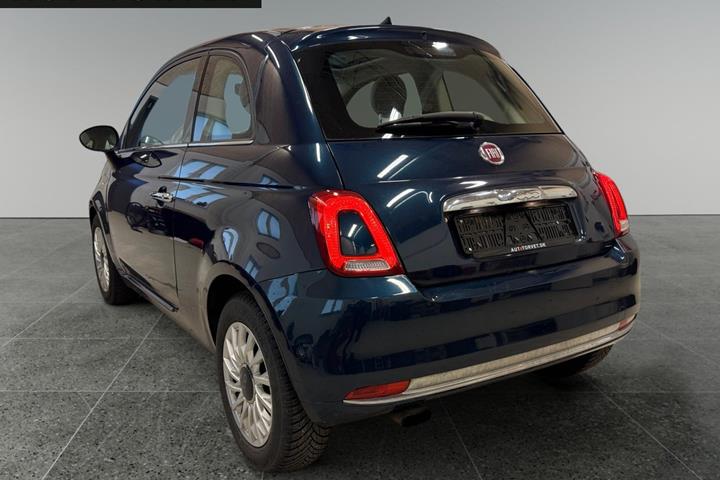 Blå Fiat 500 fra 2016