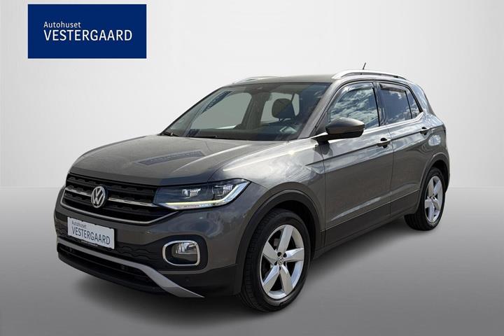 Grå VW T-Cross fra 2020 set udefra