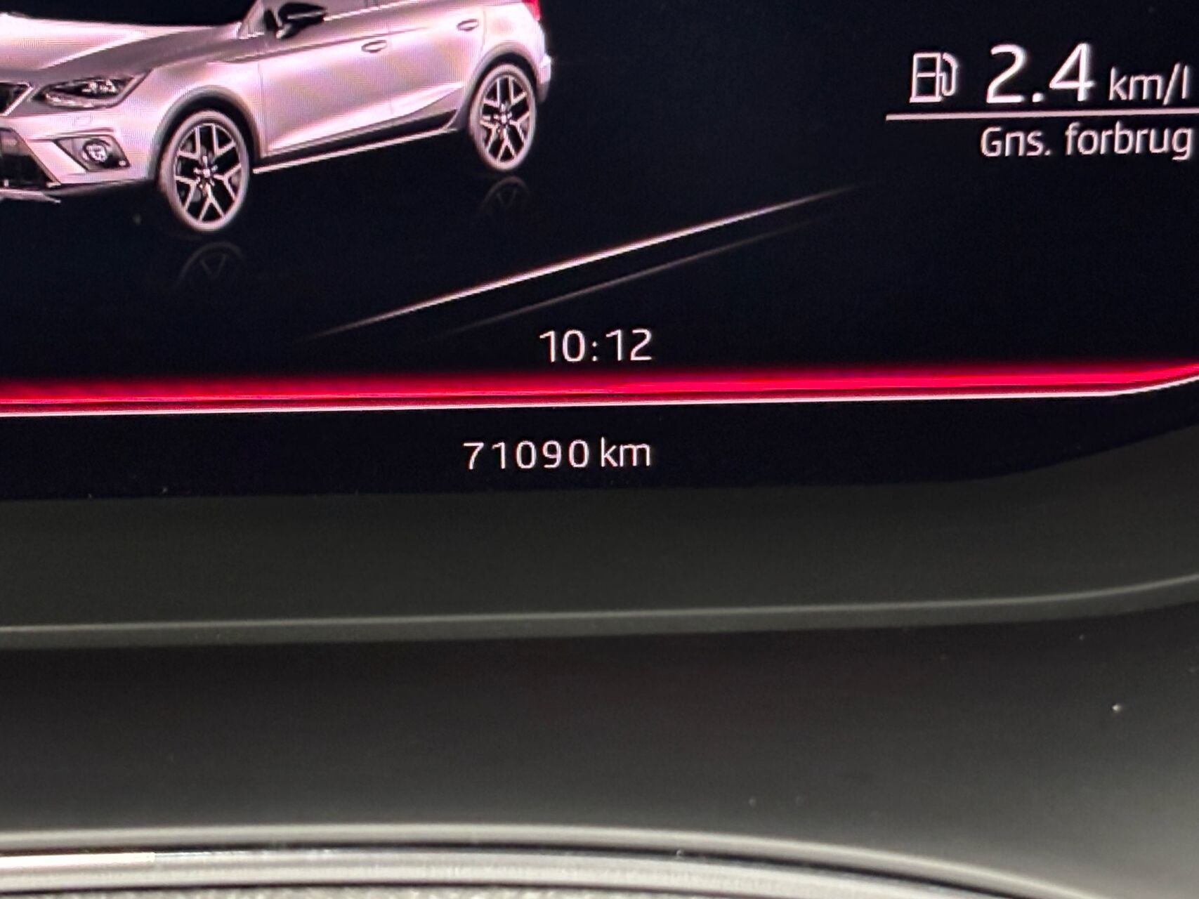 Rød Seat Arona fra 2018