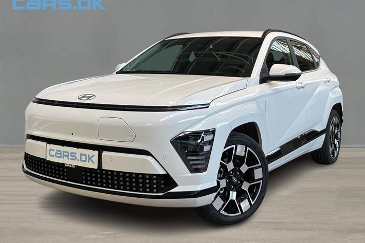 Hvid Hyundai Kona fra 2026 set udefra