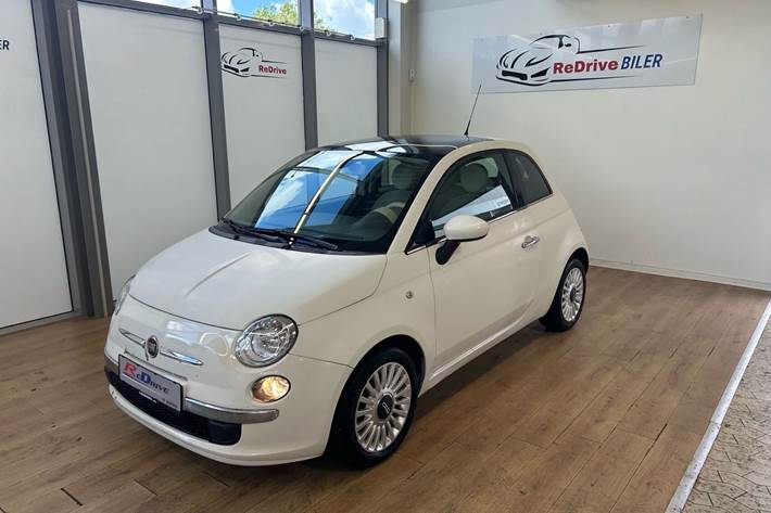 Hvid Fiat 500 fra 2009