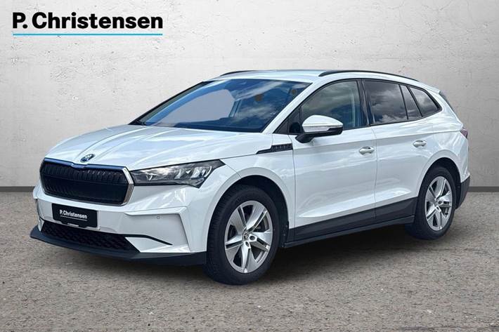 Hvid Skoda Enyaq fra 2023