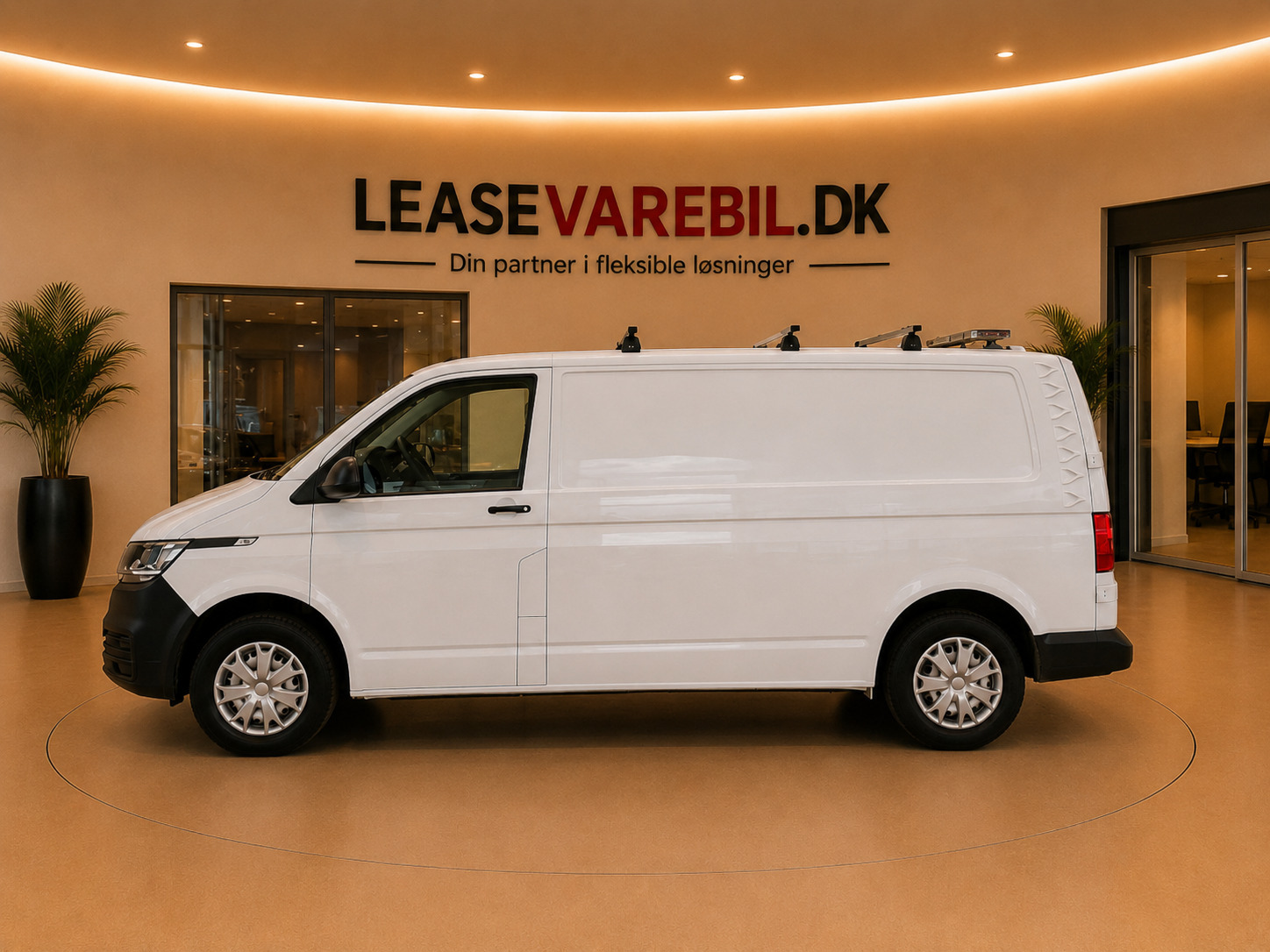 Hvid VW Transporter fra 2020