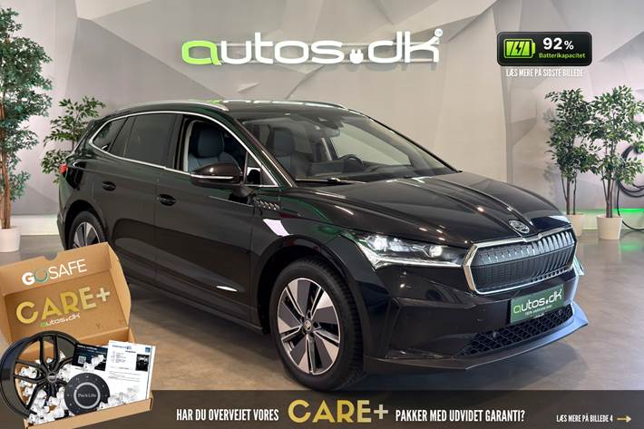 Sort Skoda Enyaq fra 2021 set udefra