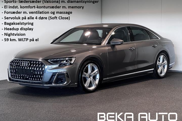 Grå Audi A8 fra 2023 set udefra