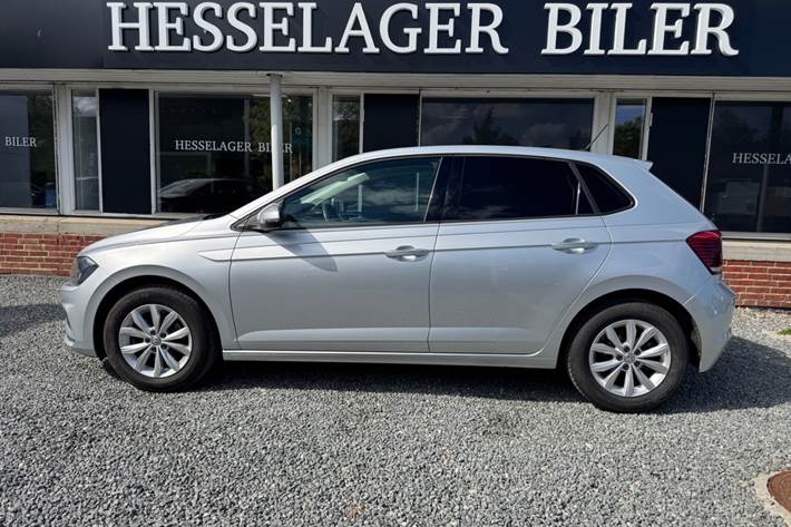 Sølv VW Polo fra 2018