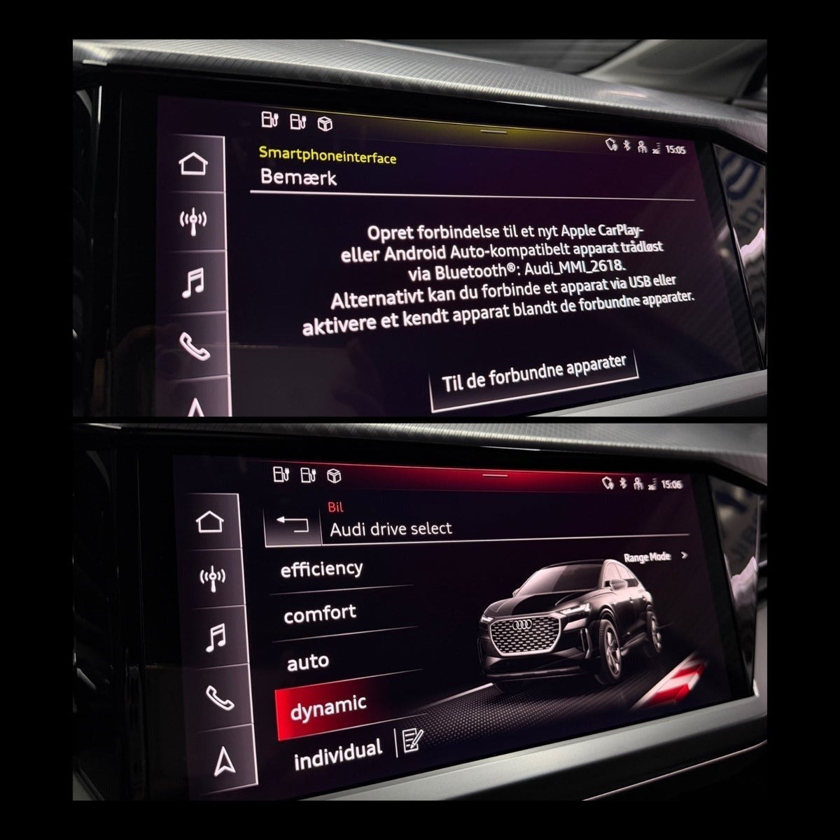 Sort Audi Q4 e-tron fra 2024
