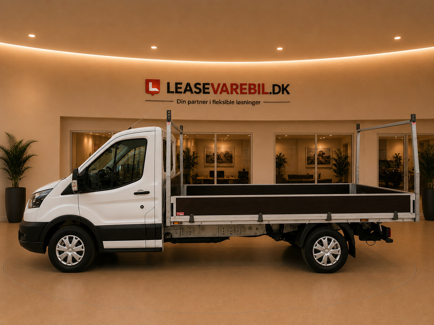 Hvid Ford Transit 350 L3 Chassis fra 2024