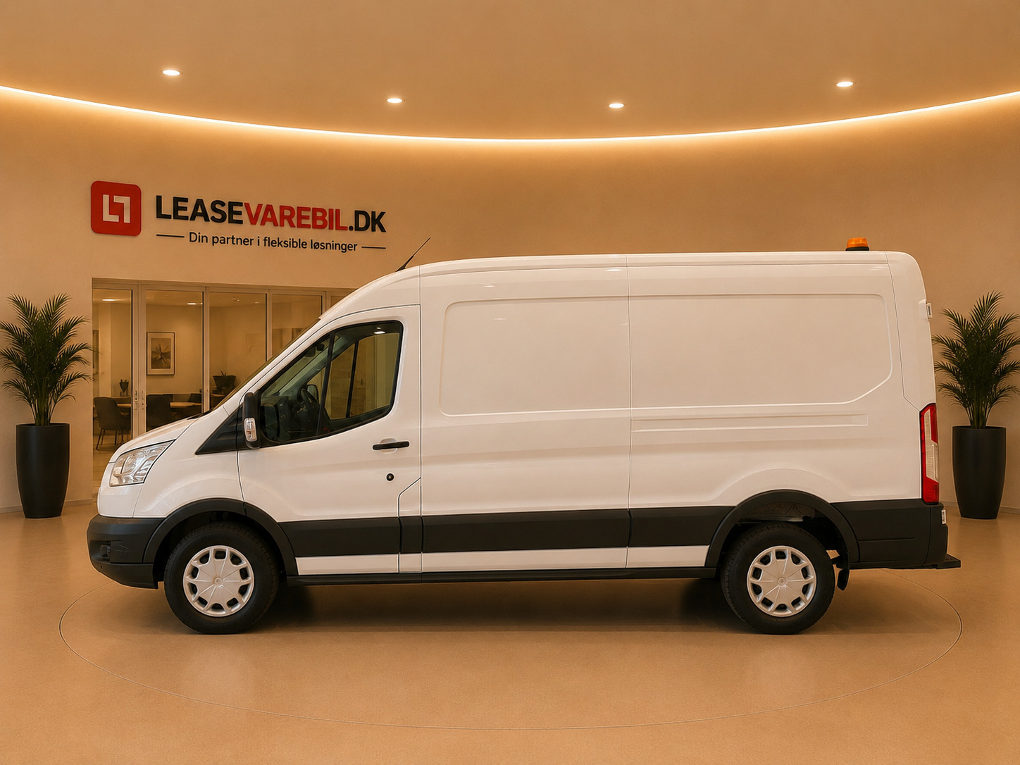 Hvid Ford Transit 350 L3 Van fra 2019