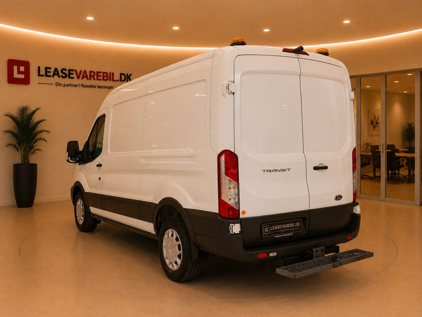 Hvid Ford Transit 350 L3 Van fra 2019